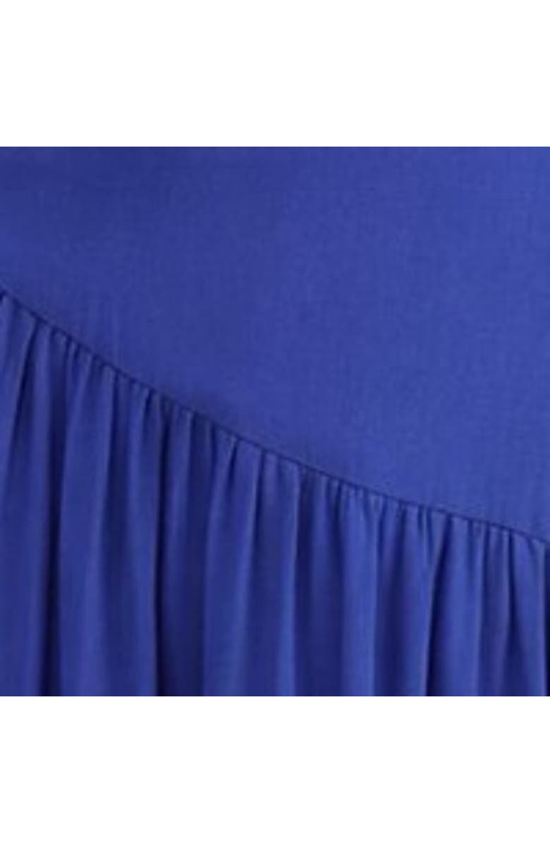 Warehouse Dropped Waist Chiffon Tiered Maxi Dress, Alternate, color, Cobalt