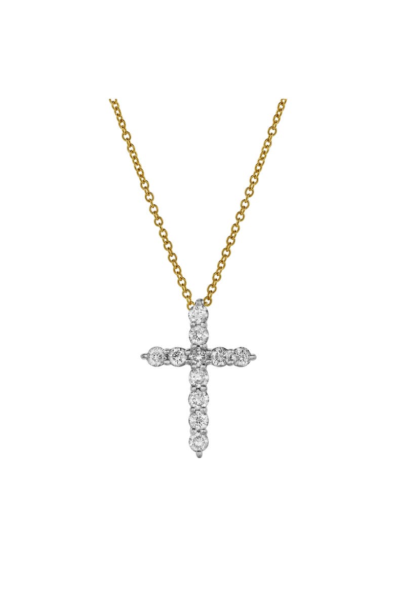 Classic Divine Cross Diamond Pendant in 10K Yellow Gold, Main, color, 10K Yellow Gold