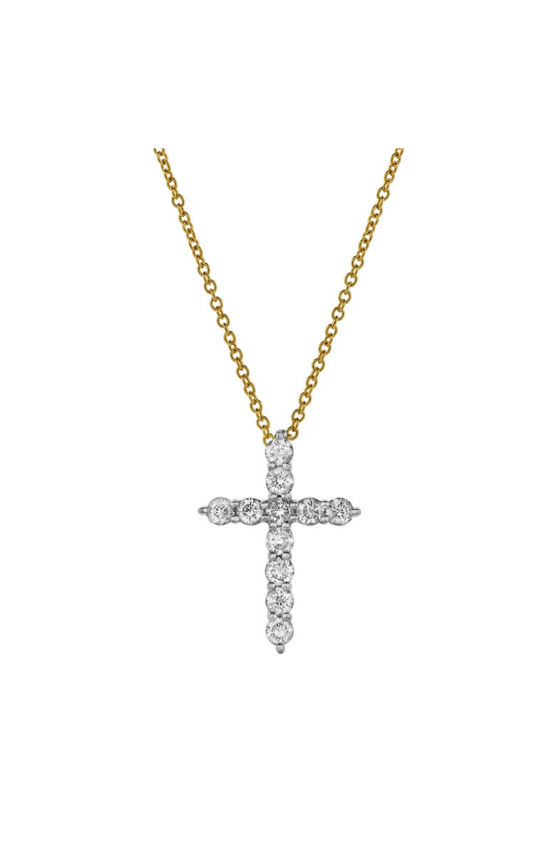 LuvMyJewelry Classic Divine Cross Diamond Pendant in 10K Yellow Gold, Main, color, 10K Yellow Gold