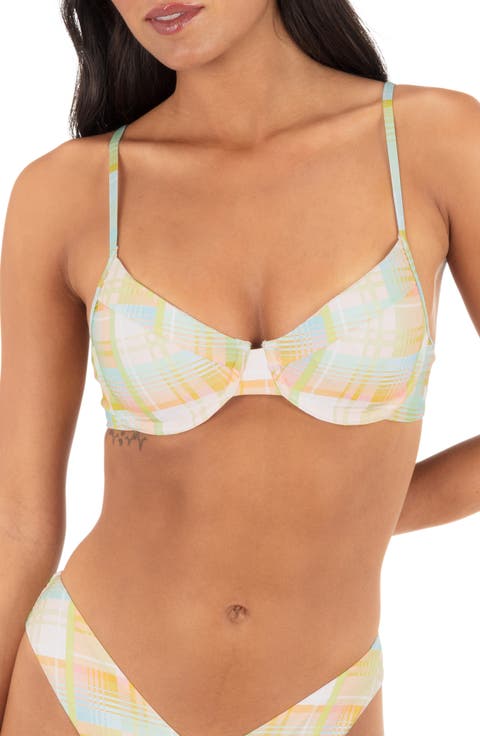 Vacay Plaid Underwire Bikini Top