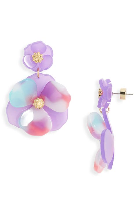 Pansy Drop Earrings