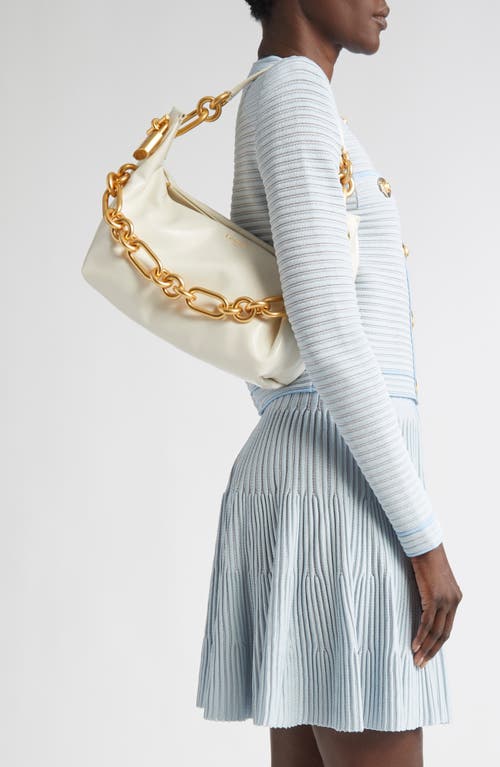 Balmain Medium Sync Leather Hobo Bag