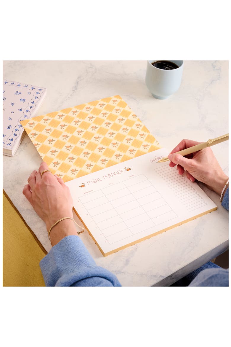 Orange Checked Meal Planner, Alternate, color, NO COLOR