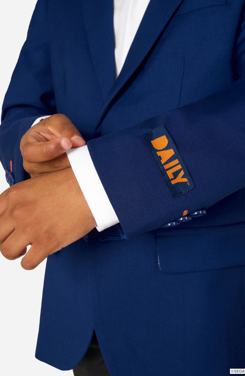 OppoSuits x Sonic the Hedgehog Kids' Daily Slim Fit Blue Sport Coat, Alternate, color, Blue