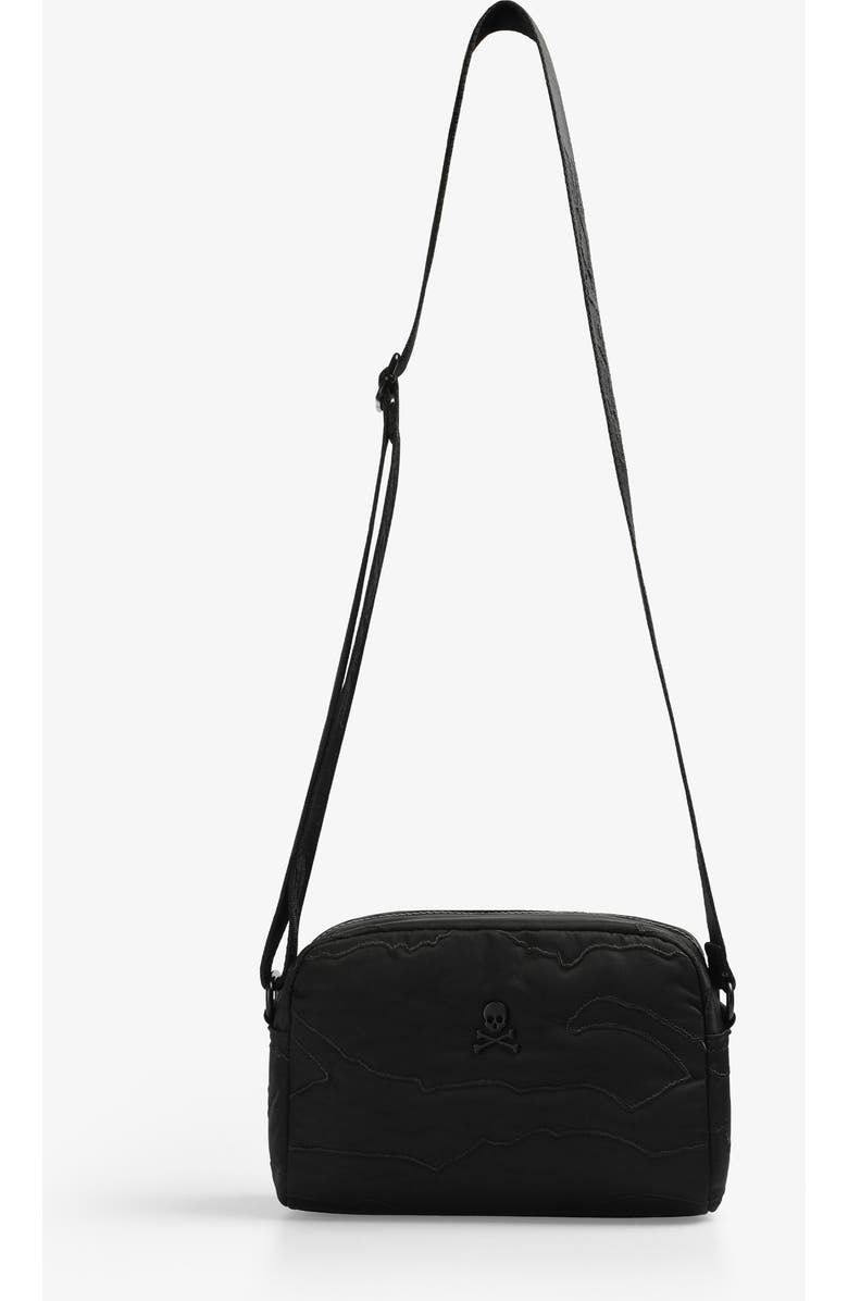 Scalpers Ny Emb Fabric Bag, Main, color, Black