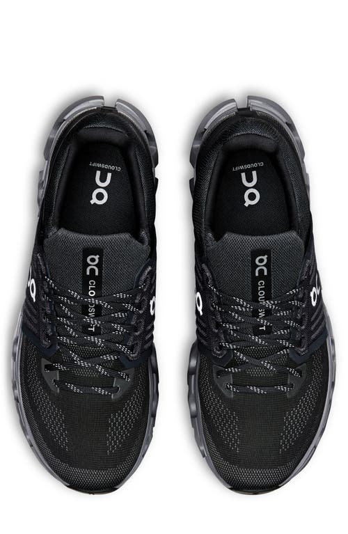 On Men's Cloudswift 4 Ad Black Sneakers In Black/rock