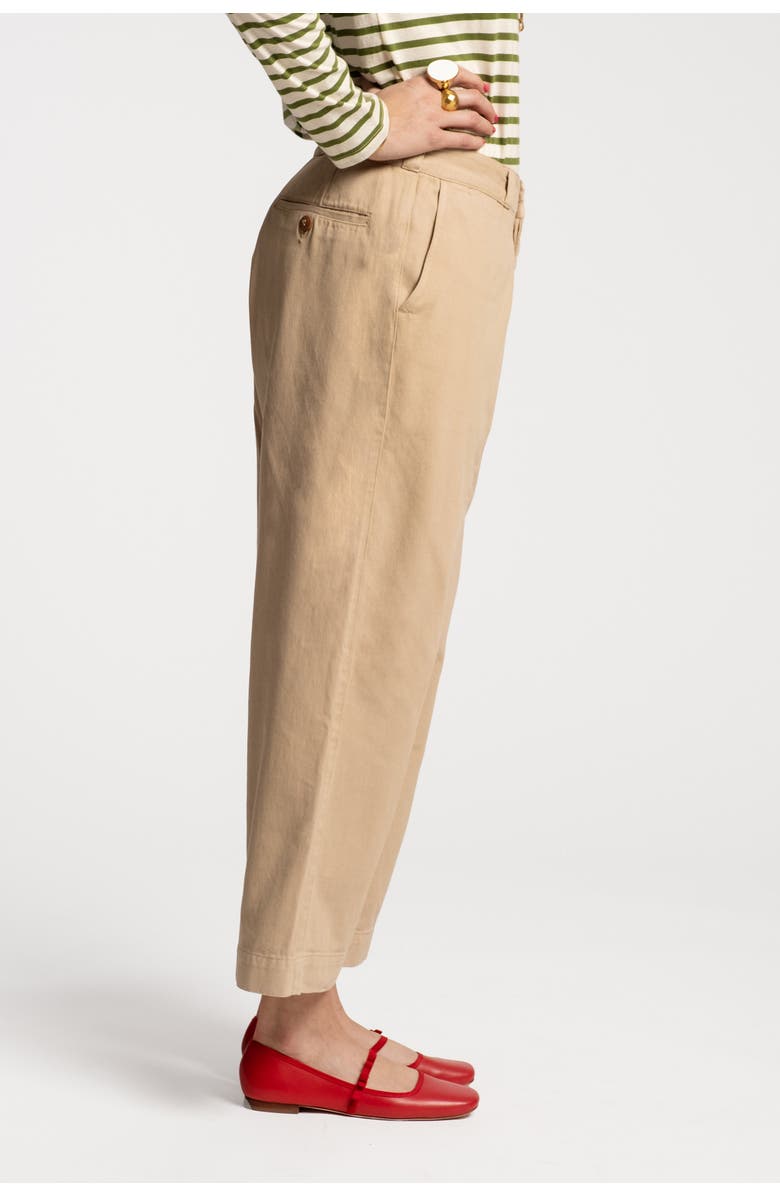 Frances Valentine Boyfriend Khaki Cotton, Alternate, color, Tan