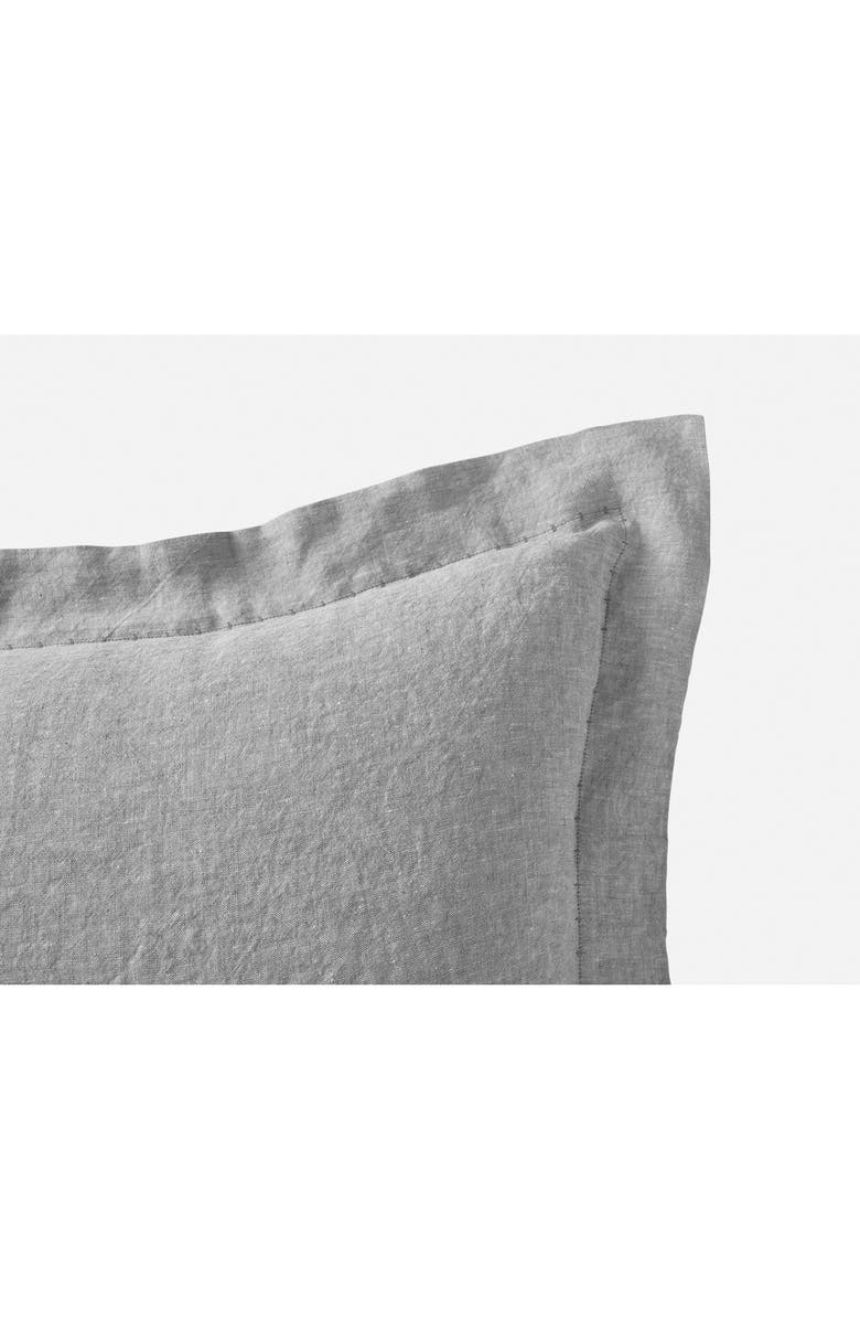 Coyuchi Relaxed Organic Linen Pillow Sham, Alternate, color, Slate Chambray