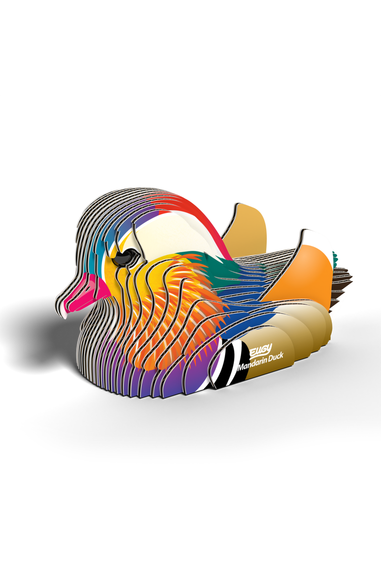 Mandarin Duck 3D Puzzle, Alternate, color, No Color