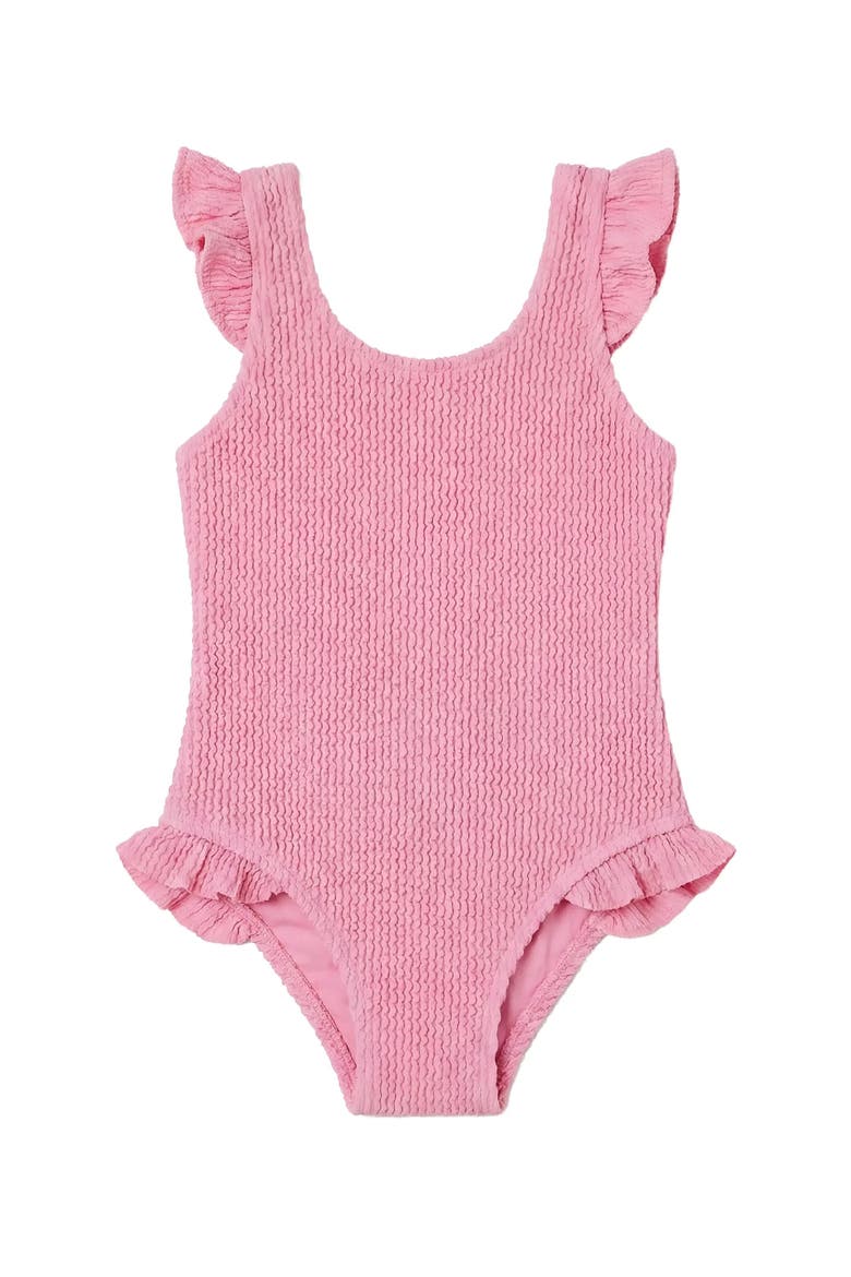 Infant Crinkle Ruffle One Piece, Main, color, Pink