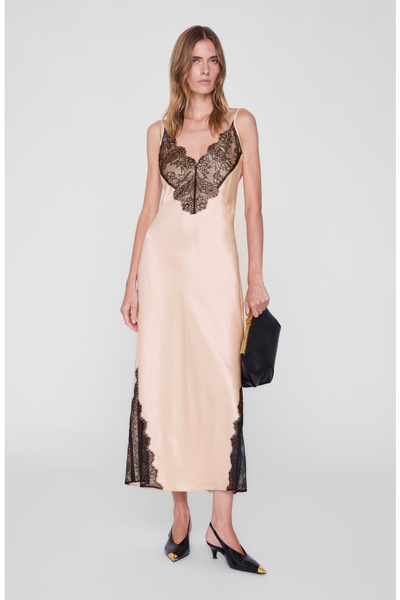 Judy Lace Dress, Main, color, Golden Beige
