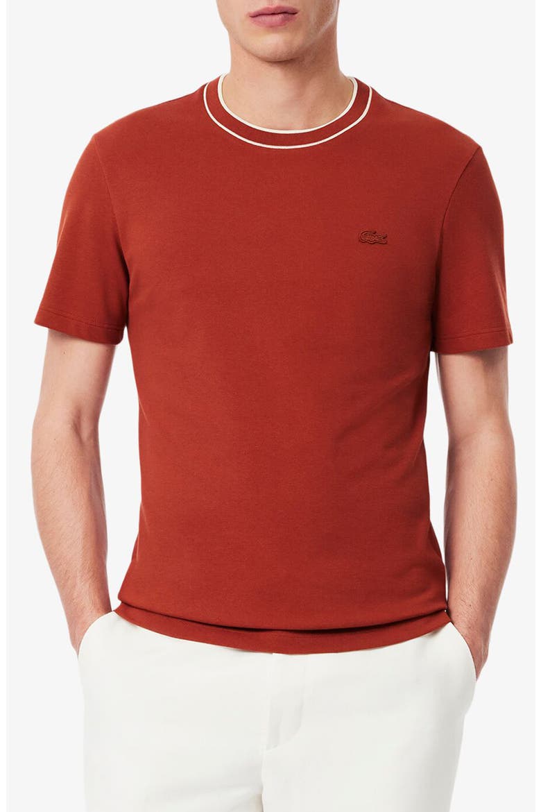 Regular Fit Tipped Piqué Crewneck T-Shirt, Main, color, AFS IBERIS