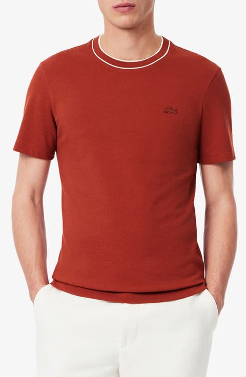 Regular Fit Tipped Piqué Crewneck T-Shirt