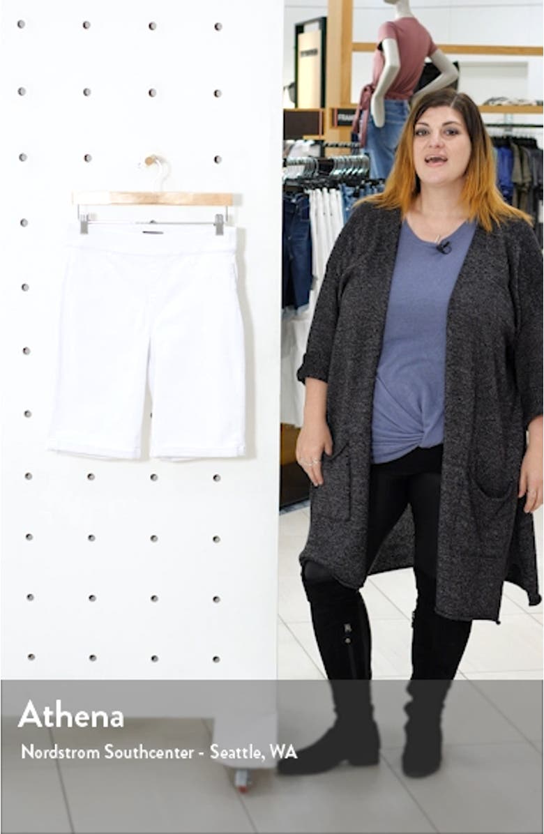 Roll Cuff Pull-On Denim Shorts, sales video thumbnail