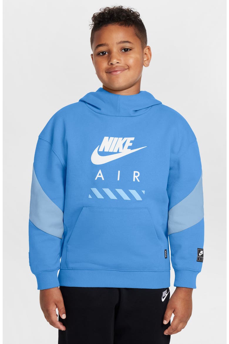 Kids' Air Hoodie, Main, color, 412 UNVBLU/WHITE
