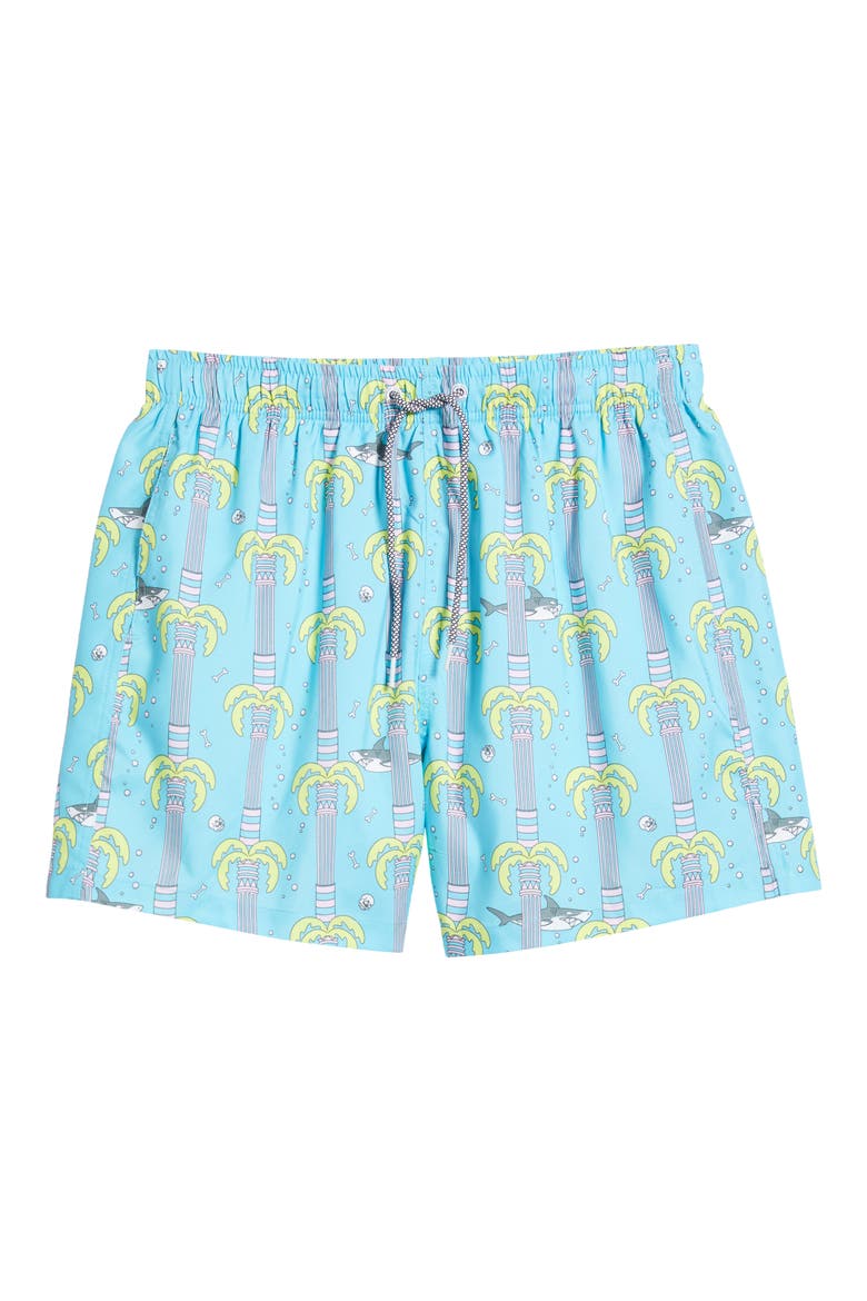 Atlantis Mid Length Swim Trunks, Alternate, color, BLUE