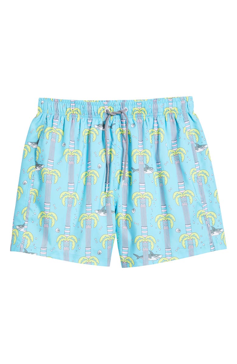Boardies Atlantis Mid Length Swim Trunks, Alternate, color, Blue
