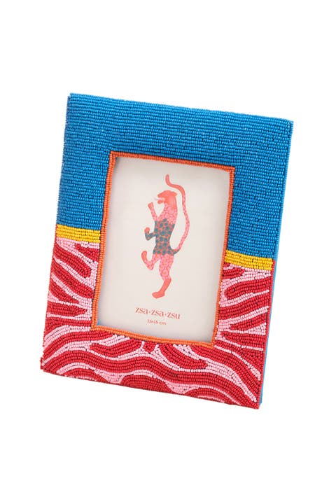Dadri Decorative  Beaded Wood Frame 8X7 In