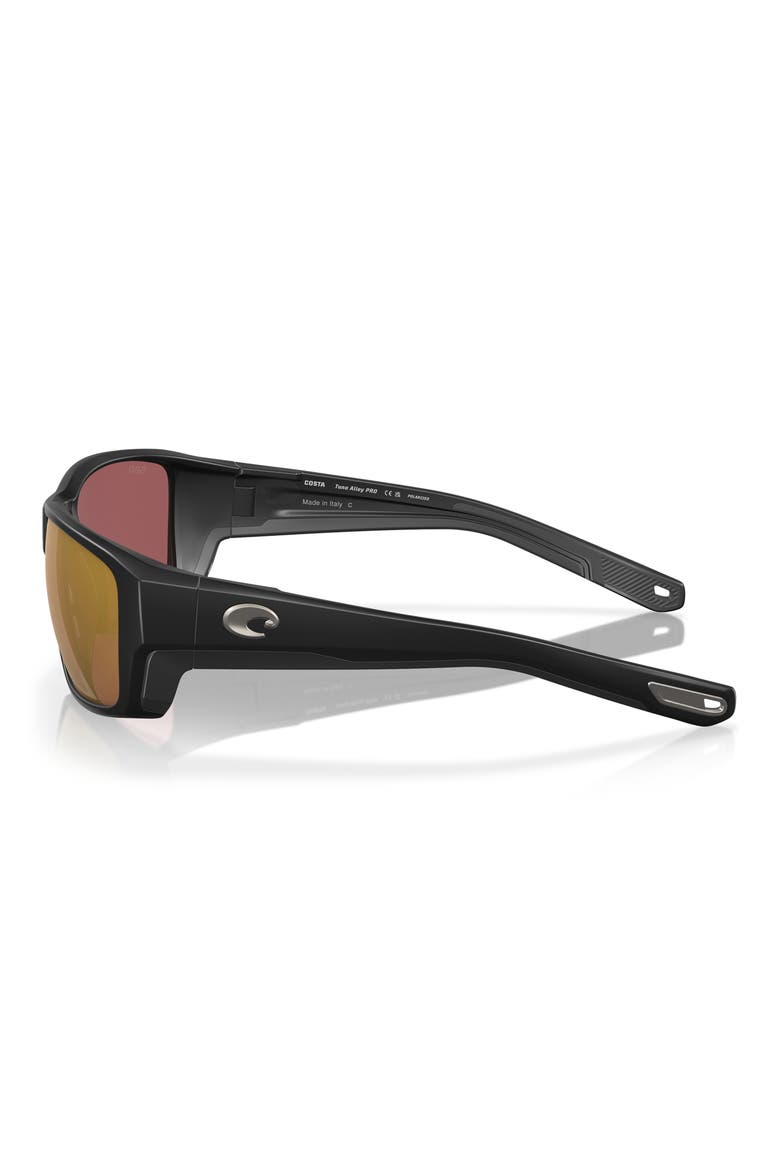 60mm Polarized Square Sunglasses, Alternate, color, MATTE BLACK