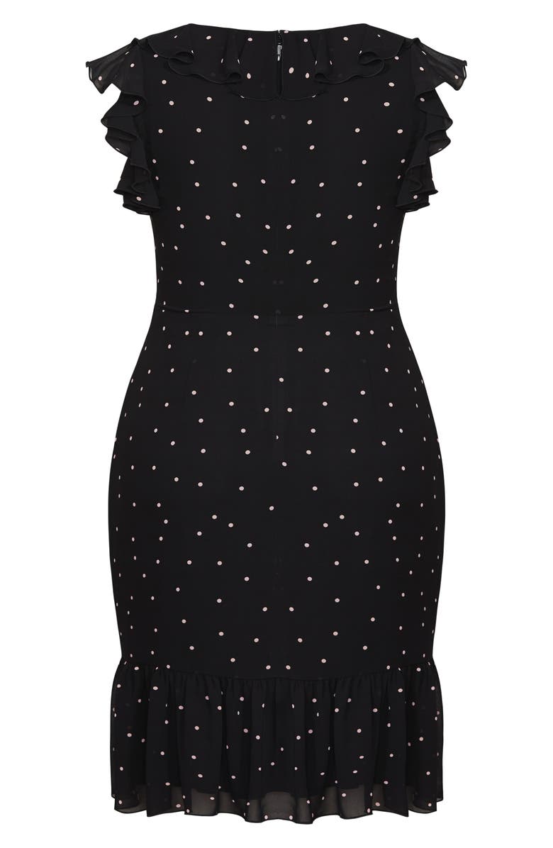 City Chic Fun Spot Ruffle Dress, Alternate, color, 
