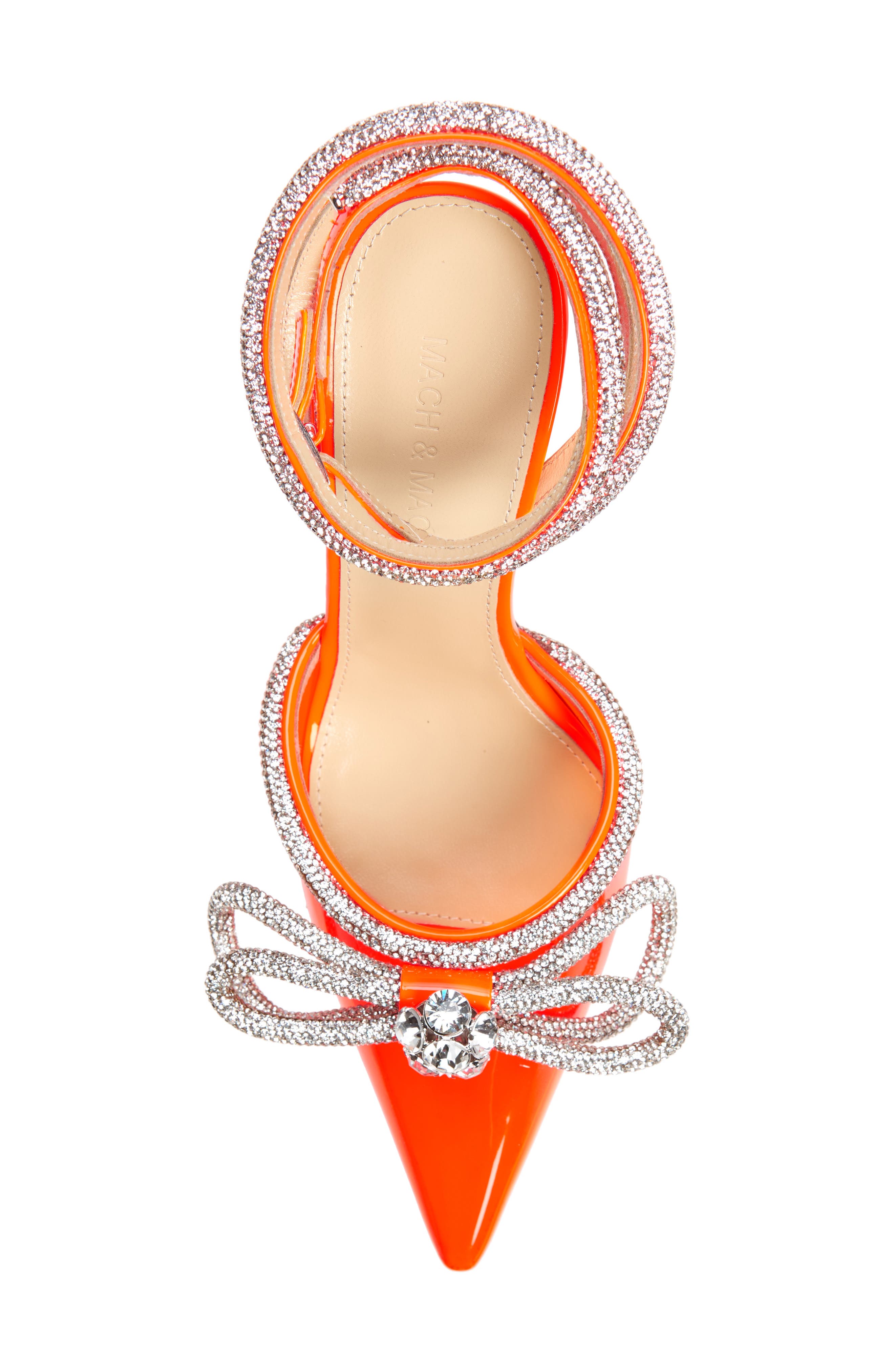 Mach & Mach Crystal Double Bow Pointed Toe Pump, Alternate, color, 