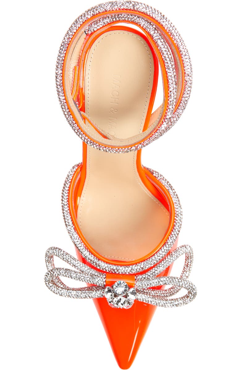 Mach & Mach Crystal Double Bow Pointed Toe Pump, Alternate, color,