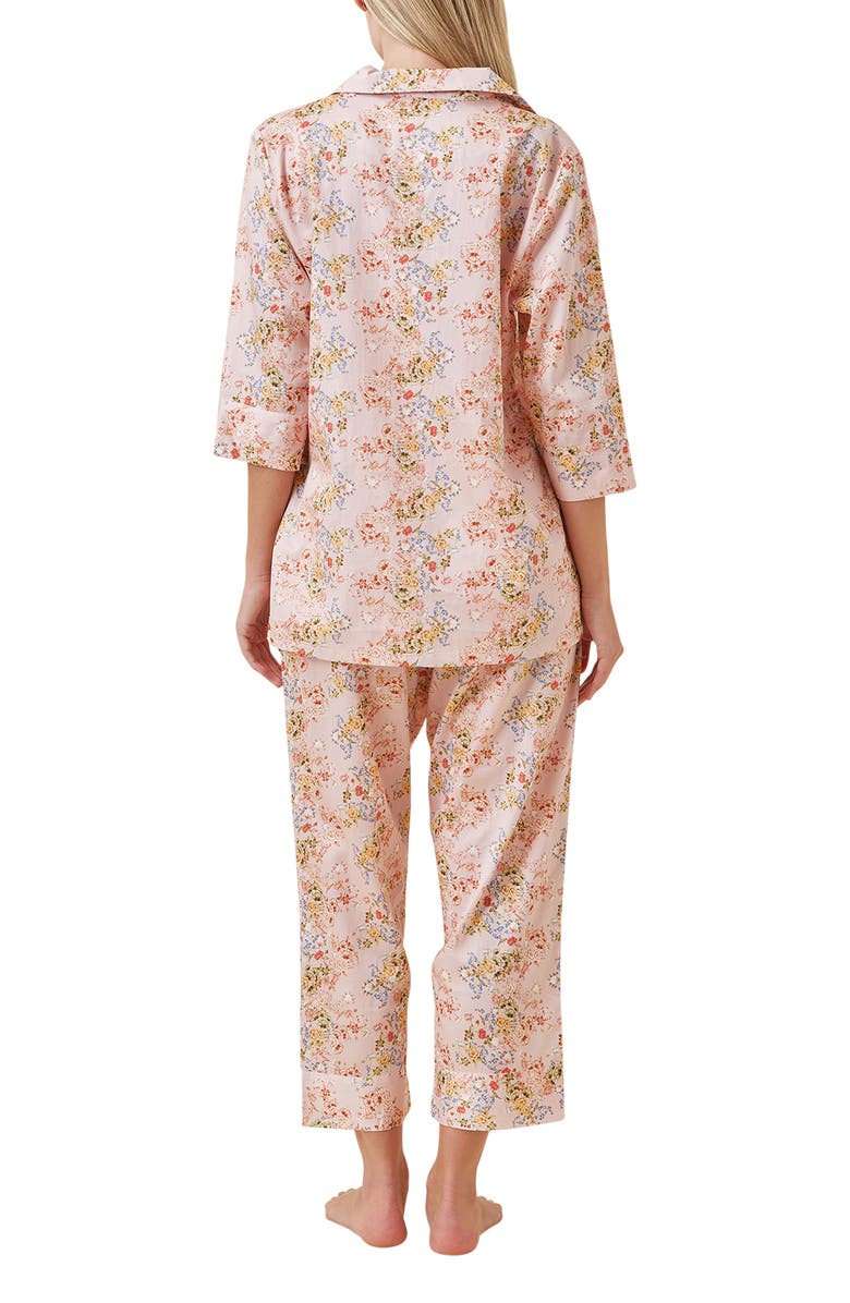 Papinelle Molly Cotton Sateen Crop Pajamas, Alternate, color, Pink