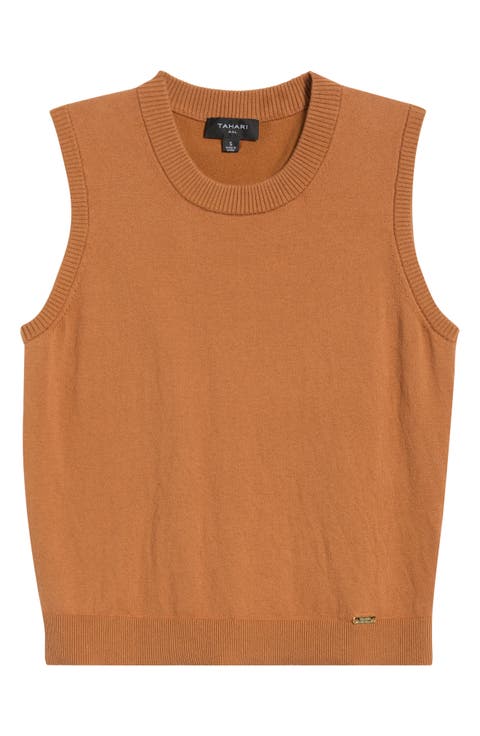 Cotton Blend Sweater Vest