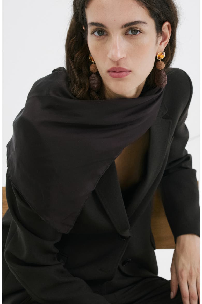 Raffia Drop Earrings, Alternate, color, BROWN