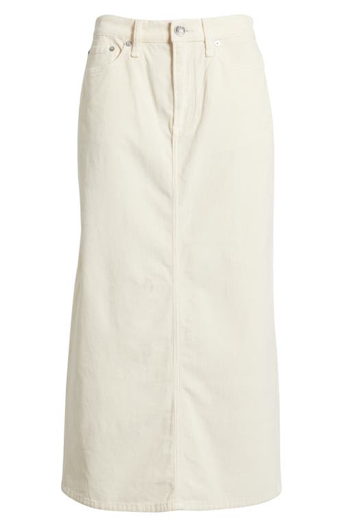 Rag & Bone Gillian Corduroy Midi Skirt In Neutral