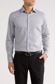 Nordstrom Trim Fit Premium Check Cotton Button-Up Shirt