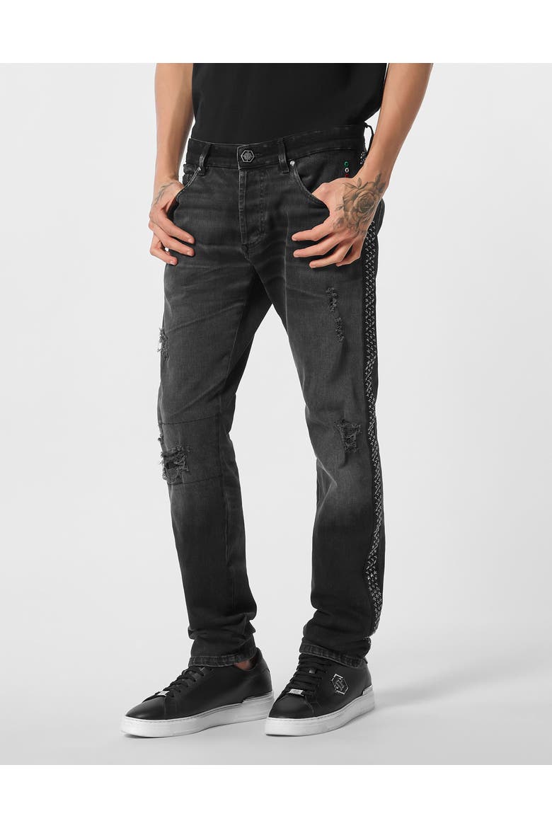 5-Pocket Super Straight Cut Jeans Stars Men, Main, color, diamondleo