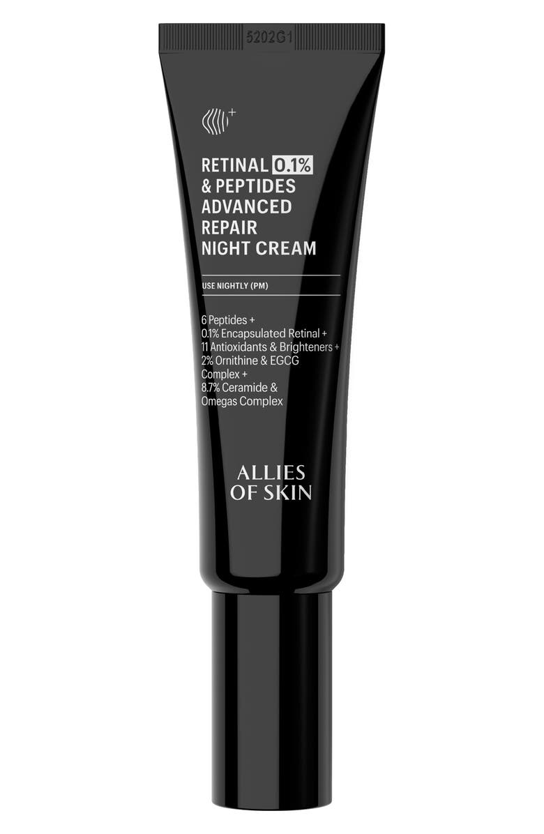 ALLIES OF SKIN Retinal 0.1% & Peptides Advanced Repair Night Cream, Main, color, 