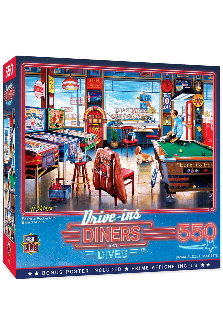 Pockets Pool & Pub 550 Piece Puzzle, Main, color, Multicolor