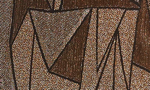 Vince Camuto Geo Metallic Knit Cap Sleeve Dress In Multi