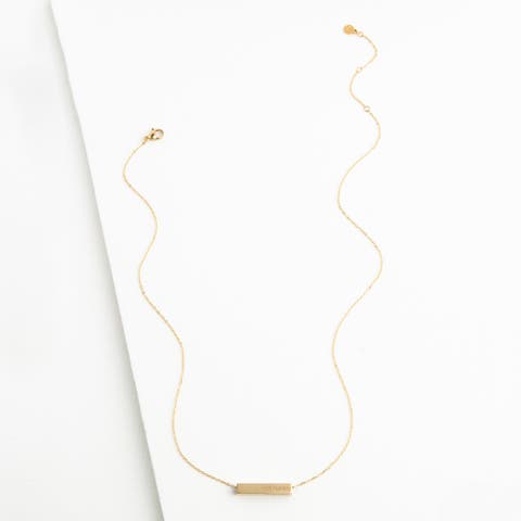 Walk Humbly Bar Necklace