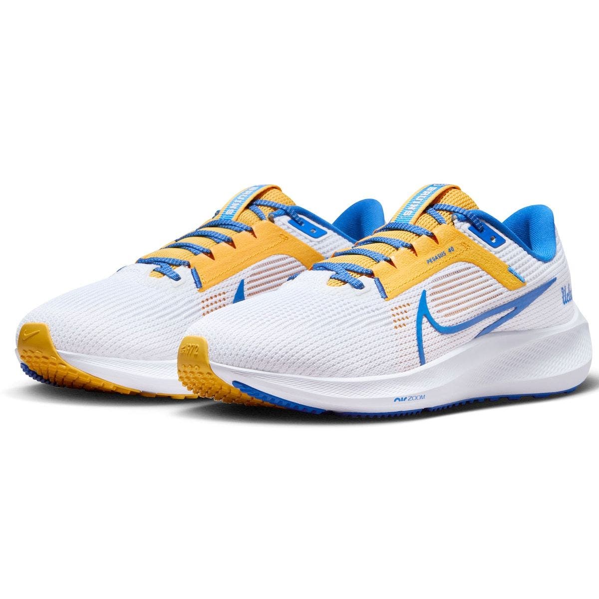 Nike Unisex Nike  White UCLA Bruins Zoom Pegasus 40 Running Shoe, Alternate, color, White