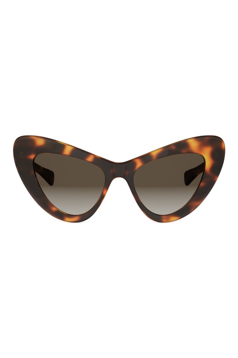 Triomphe 55mm Cat-Eye Sunglasses, Main, color, BLNDHAV/BRNG