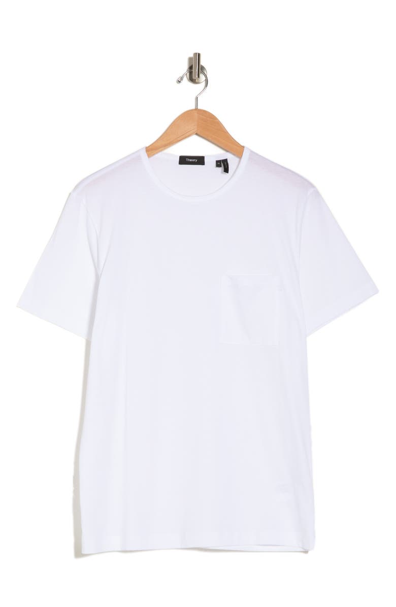 Theory Precise Crewneck Cotton Pocket Tee, Alternate, color,