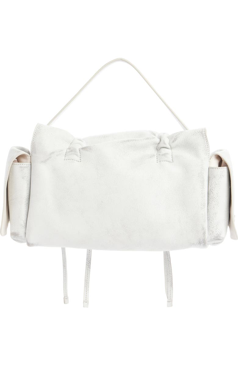 Acne Studios Multipocket Washed Leather Bag, Alternate, color, White/ Grey