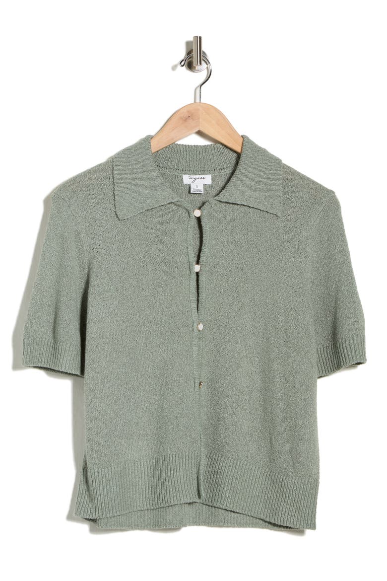 Slub Collared Sweater, Alternate, color, ICEBERG