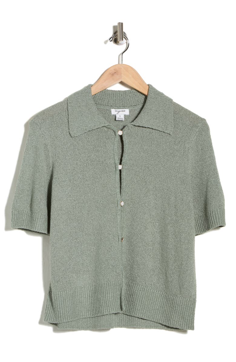 Vigoss Slub Collared Sweater, Main, color, Iceberg