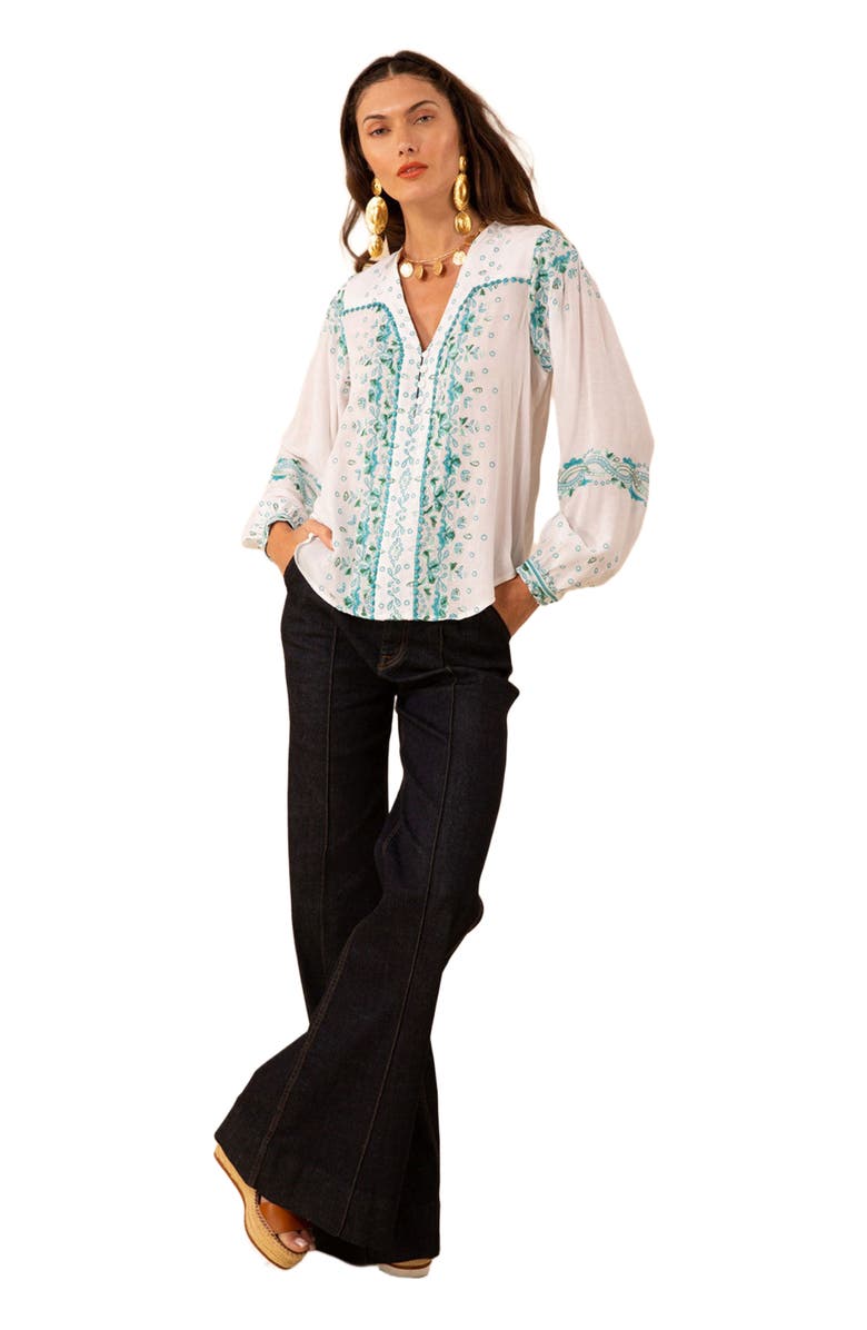Hale Bob Cora Embroidered Top, Main, color, 