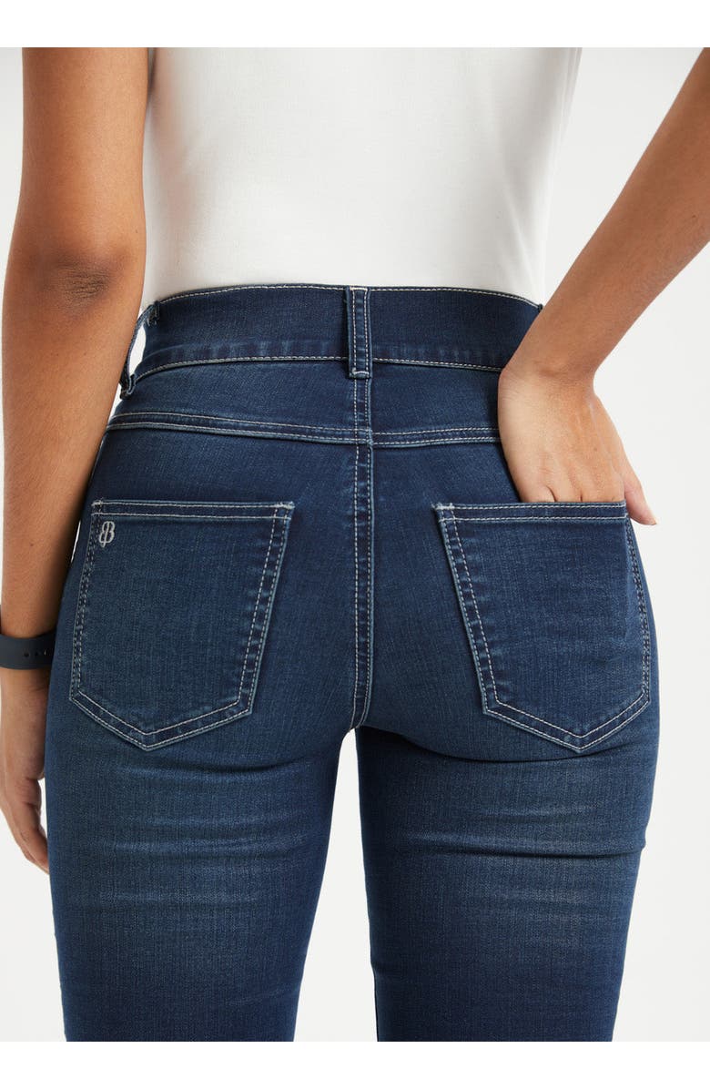 Betabrand Signature Mid Rise Stretch Denim Flare Leg Jeans, Alternate, color, Roma Wash