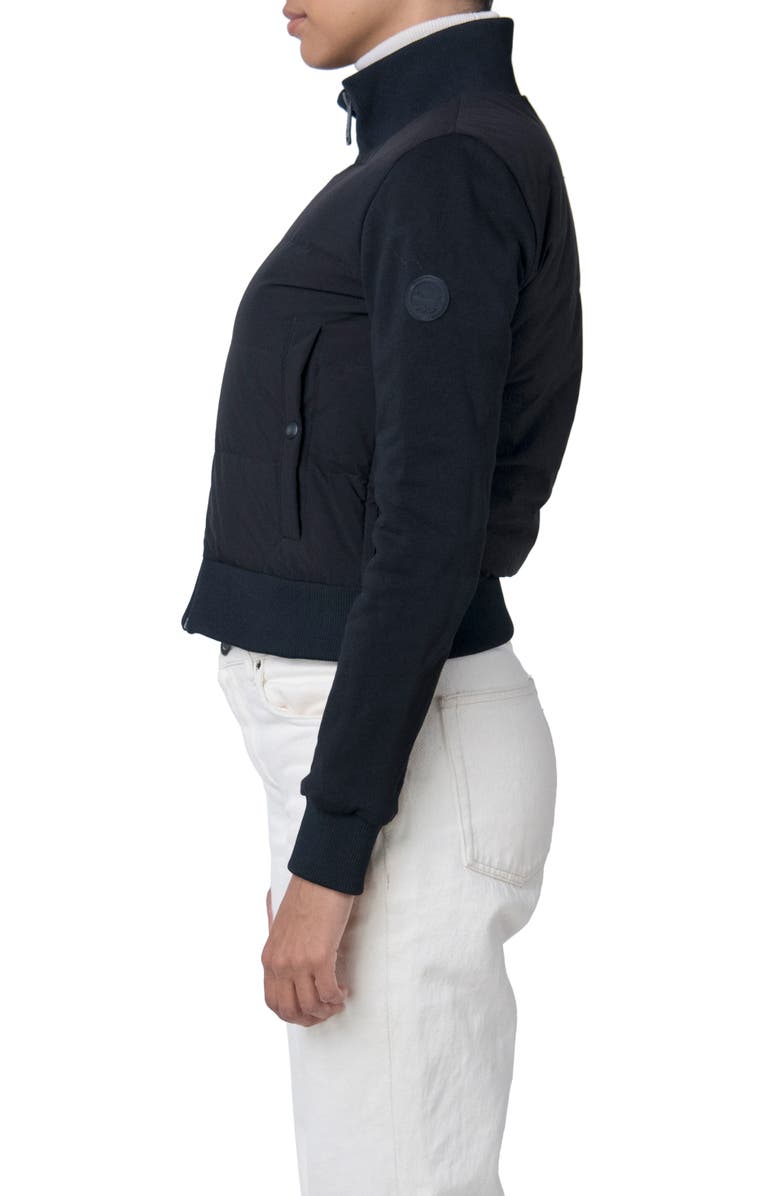 The Recycled Planet Company Nina Hybrid Water Resistant Down Recycled Down Puffer Jacket, Alternate, color, Black