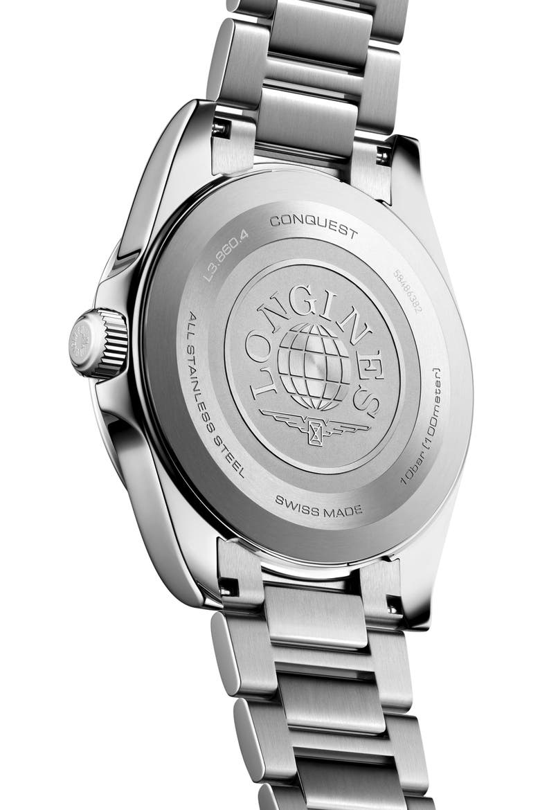 Conquest Bracelet Watch, 41mm, Alternate, color, GREEN