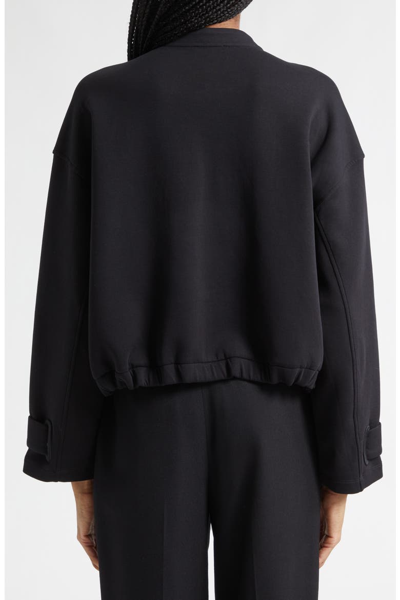 Jersey Bomber Jacket, Alternate, color, SOLID BLACK