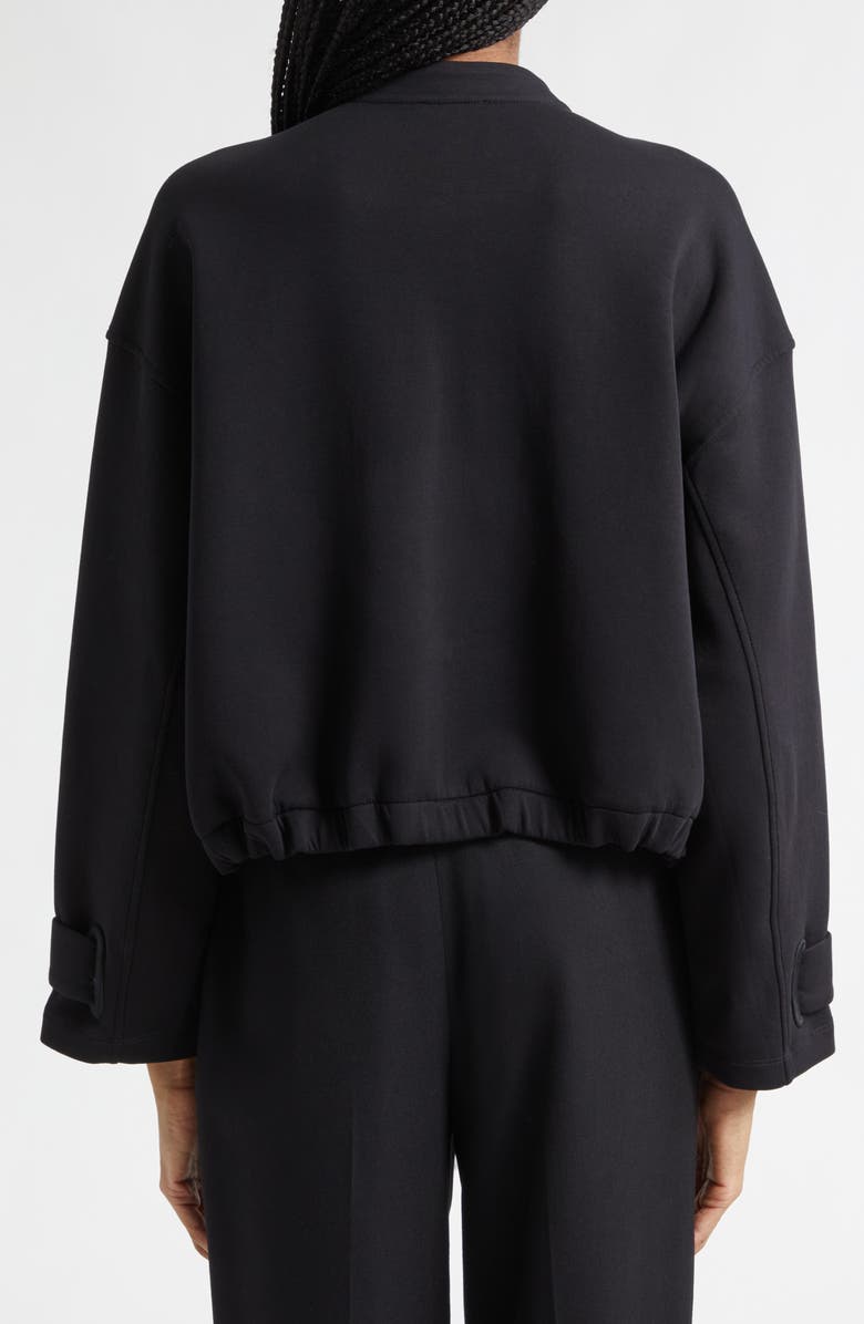 Giorgio Armani Jersey Bomber Jacket, Alternate, color, Solid Black