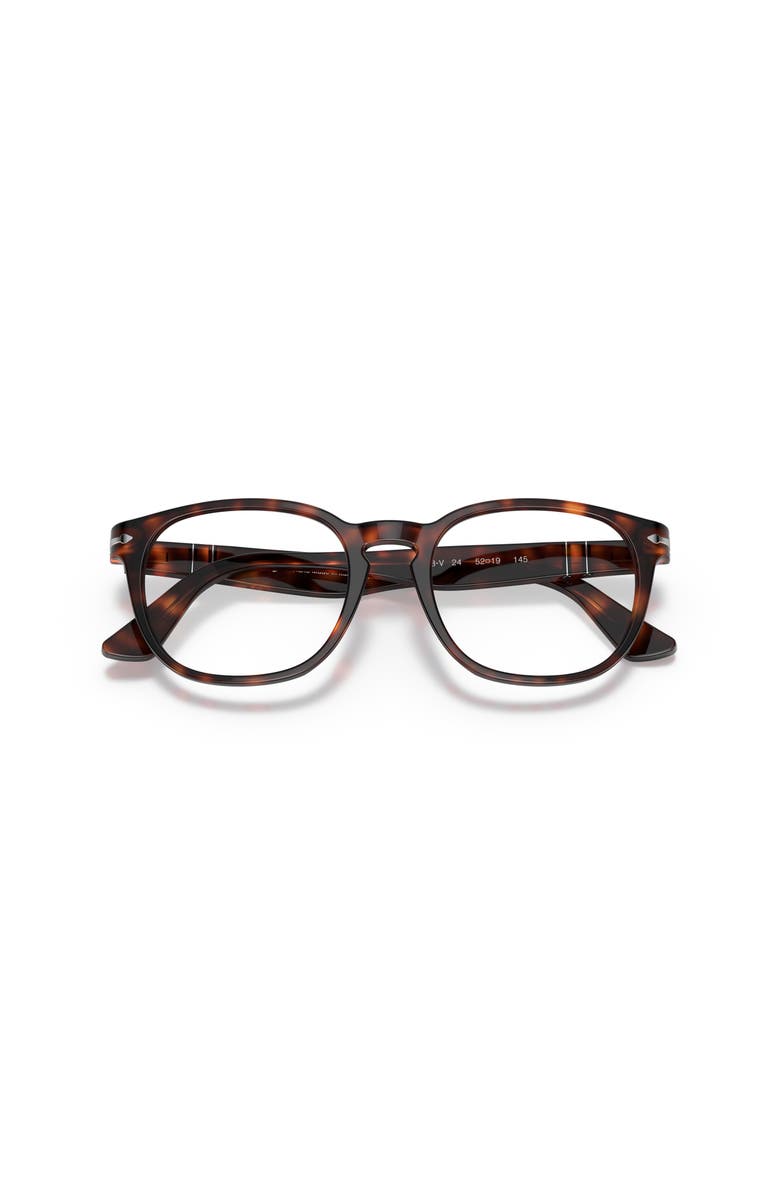 Persol 52mm Round optical glasses, Alternate, color, Tortoise