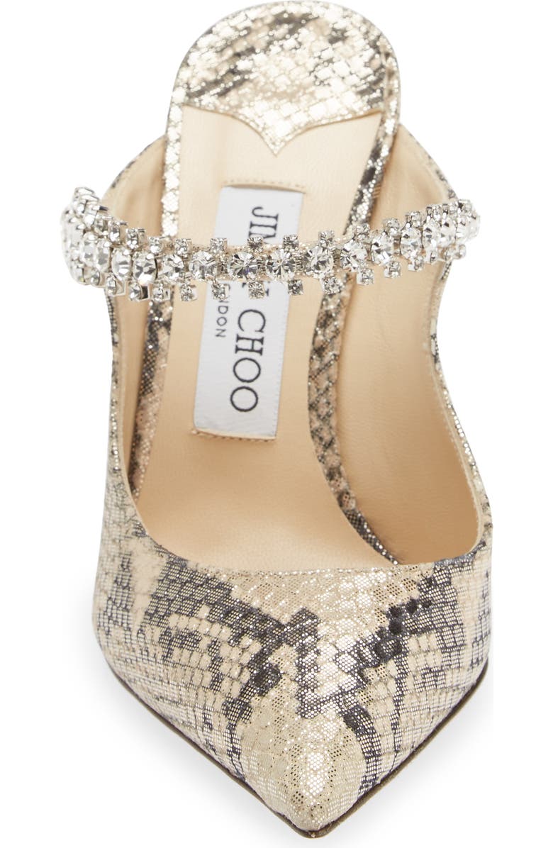 Jimmy Choo Bing Crystal Embellished Metallic Mule, Alternate, color,